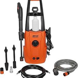 American Micronic Instruments-Imported Pressure Washer,1700W Universal Copper Motor,140 Bar Metal Pump,140 Bar 6M Hose (20 Feet),Isi Marked 5M Wire & Plug With Variable Spray Nozzle,Soap Dispenser-image-4
