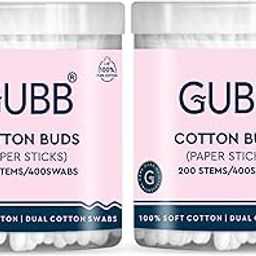 GUBB Hypoallergenic 100% Cotton Buds 200S Pack Of 2-picture-33