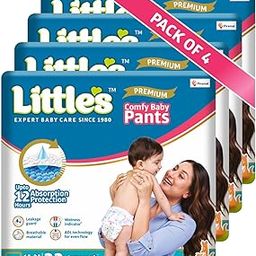 Little's Baby Diapers XXL Size | Pants Style | 15-25 kg | 88 Count - Pack of 4 | CottonSoft Baby Diaper with Leakage Guard, Wetness Indicator & 12 Hours Absorption-image-33