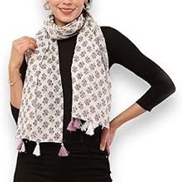 floral printed cotton stoles/scarf/scarves for women, pure soft cotton for summer (Size-28inch x 72inch)-image-28