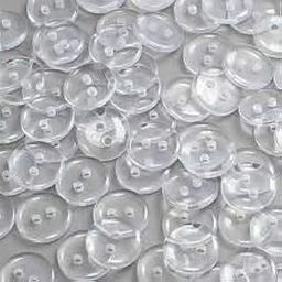 Bhavya Enterprises 100 Pcs, 10 MM, Transparent 2 Holes Plastic Buttons Apparel Supplies Sewing Accessories-image-45