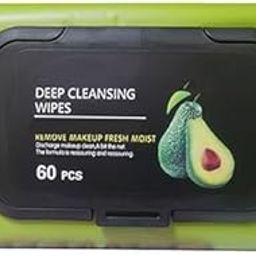 JD PRO Fresh Clean Glow makeup remover wipes 60 pcs Wet Wipes for Face Avocado plant extract-Super Soft Face Wipes with Gentle Cleansers-image-97