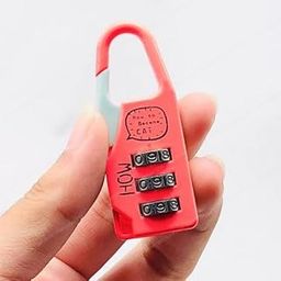 SHAKTISM Mini 3-Digit Combination Lock, Multicolour Metal Padlock for Bags and Luggage, TSA Approved -1Pc (Password Luggage Lock -D1)-picture-40