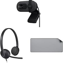 Logitech Brio 100 Full HD Webcam for Meetings and Streaming, Auto-Light Balance, Built-in Mic, Priva-0