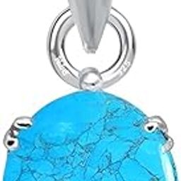 Sterling Silver Turquoise/Firoza 4.25 Ratti or 4 Carat Natural Certified Astrological Gemstone 925 Bis Hallmark pendant for Men & Women -nvslp1425-image-26