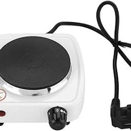 Electric Cooking Heater, 1000 Watt with Thermostat G Coil Stove Hot Plate Induction Cooktop, White-26