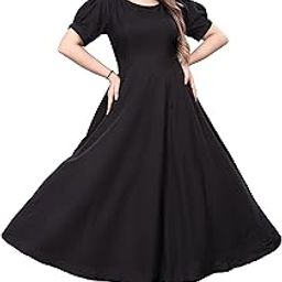 New Aline Plain Colour Maxi Dress in All Trendy Color for Women-35