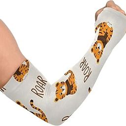 Cooling Arm Sleeves for Men Women UV Sun Protection Arm Covers Tiger Cartoon Compression Sleeves Sports Football Golf Cycling-image-90