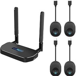 Etzin Wireless HDMI Transmitter and 4 Receiver 4K Kit, 165FT/50M 4K Wireless HDMI Adapter, Cpmpatible with Laptop, Dongle, PC,PS4, Smart Phone to HDTV/Projector (1RX+4TX)…-image-34