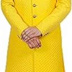 Traditional Quilted Sherwani with Mandarin Collar-picture-45