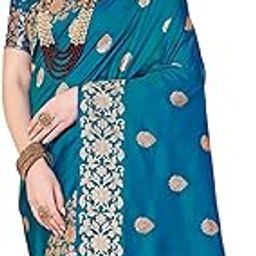 Women's kanjivaram banarasi silk saree Zari Woven for festival Wedding silk with rich pallu Design sarees for women with Unstitched blouse piece-image-79