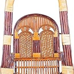 IRA Furniture Swing Chair Zula Hammock Jumbo Heavy Weight Hand Made Cane Swing (Brown)-image-4