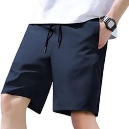 Men's Casual Drawstring Shorts, Polyster, Available in Grey, Black, Burgundy-image-5