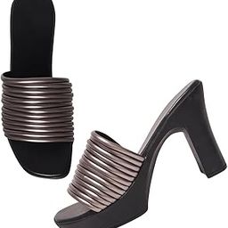 Casual and Classy Block Heel Light Weight Comfortable & Trendy Party Chunky High Heel For Girls & Women-image-65