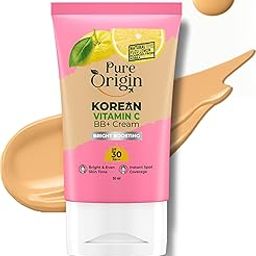 Korean Vitamin C Natural BB+ Cream | Instant Spot Coverage | Matte-finish | Long Lasting & Hydrating | Full Coverage for Daily Use | Light Make-Up Glow | For All Skin Types | 50g-3