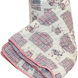 PINAARAS INTERIOR Cotton Doher 3 Layer AC Dohar 120 GSM Rajasthani Traditional Lightweight Jaipuri Dohar Ultimate Comfort Double Bed - PURPAL (85X100 Inch)-picture-12