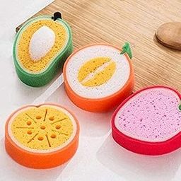 PS SHEVIN Soft Fruit Shape Bath Shower Sponge Baby Bath Flower Loofah, Bath Shower Sponge, Cute Fruit Shower Ball (Pack of 1, Multicolor)_G174-image-90