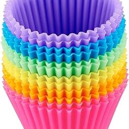 Zollyss Silicone Round Moulds for Muffins/Cupcake/Jelly/Cake (Multicolor) -12 Pieces-11