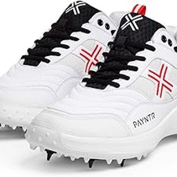 Mens Cricket Shoes (8, Payntr-X Bowling - White & Blue)-picture-7