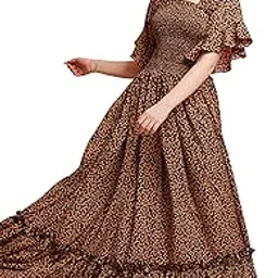 sheetal associates Women's Casual 3/4 Sleeve Maxi Fit & Flare Dress-picture-21
