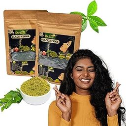 Dr. Kure Natural Black Henna |Hand Made Farm FreshHenna |From Rajathan Sojat | Pack of 2 (100 g)-image-2