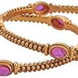 Fashion Jewellery Ruby Gold Plated Ethnic Antique Bangle-image-24
