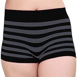 Women's Rayon Boy Shorts (PL-BOYSHORTPANTY-STRIPES-11460122-BL_Beige_Free Size)-picture-47