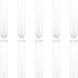 Mipcase 10pcs Glass Bottle Test Tubes Experiments Container School Test Tube Observation Ease-87