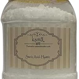 Ksma Stearic Acid Flakes Super Emulsifier,Stabilizer Thickener Agent For making candle soap cosmetics skin care Candle Soap ..etc (200GM-picture-27