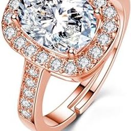 Star-kissed perfection Classic Crystal Clear Cubic Zircon Adjustable Ring For Women-image-15