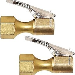 2 Pack - EPAuto Open Flow Straight Lock-On Air Chuck with Clip for Tire Inflator-image-1