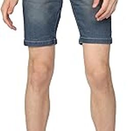 Men's Regular Fit Denim Knee Length Shorts for Casual Wear, Available in Light Blue, Mid Blue, Carbon Blue and Navy Blue-image-50
