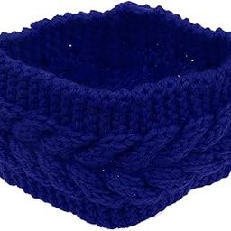 Women Girls Winter Yoga Headdress Knotted Stretchable Headband Ear Warmer Headband Headpiece Blue-image-55