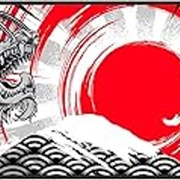 Ant Esports Dragon Hill Unique Design Mouse Pad Gaming Mouse Pad Extended Mouse Mat for Mouse Keyboard with Stitched Edges Waterproof NonSlip Base Mousepads for Office Home Shop Gaming EXTRA LARGE_Red-24