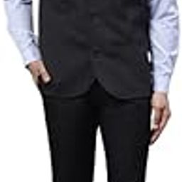 Men's Grey1 Tencel Medium Nehru Sleeveless Jacket With Welt Pockets-picture-27