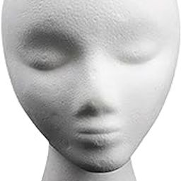 UJEAVETTE® Foam Mannequin Manikin Head Stable Professional for Headwear Headphone Home White-image-48