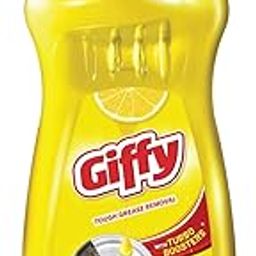 Giffy Liquid Dish Wash Gel with Active Salt & Lemon| 2x Faster Tough Grease Removal & Natural Fragrance| Removes Odour| Easy Lather & Rinse Off| Leaves No White Residues| Hand-Safe| 750 ml-6