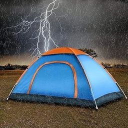 Riveira Camping Tent, Outdoor Camping Tent Single Layer Beach Tent Sun Shelter 6 Persons Travel Windproof Waterproof Awning Tents Summer Tent with Bag (Color : Multicolor)-image-63