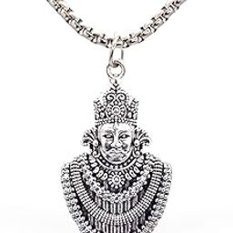Baba Khatu Shyam Ji Pendant for Men Locket for Men & Women Stylish | Shyam Baba Pendant Necklace with Chain Silver Religious Spiritual Gifts set for Hindus (Pack of 1)-image-12