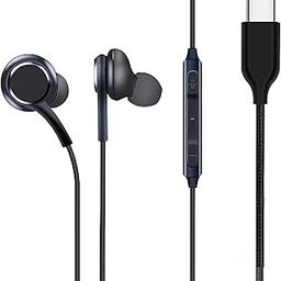 C-Type in-Ear Headphones Earphones for OnePlus Nord N200 5G C in Ear Type C Wired Earphones with Mic,10mm Driver, 1.2m Nylon Braided Anti Tangle Wire, in line Controls,Wide Compatibility-XAH12-17