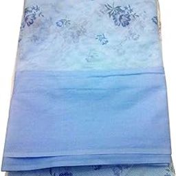 Anaya Mosquito Net 7x7 ft Large Size Bed Blue Printed Heavy Quality Polyester Soft Net-24