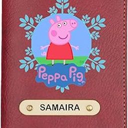 Customized Unisex Passport Cover | Printed Leather Passport Holder with Name Engrave | Passport Case Travel Accessories (Peppa Pig)-image-55