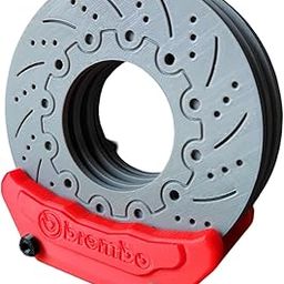 OnnGeo Brake Disc Drink Coasters (Set of 4) | Unique Automotive-Themed Cup Mats | Grey & Red Non-Slip Coaster Set for Car Enthusiasts & Home Décor-19