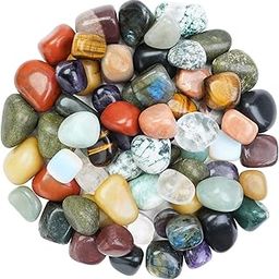 ZAICUS Tumbled Stones - Reiki & Chakra Healing Crystals - Decorative Pebbles & Vase Fillers - Assorted Tumbled Gemstones for Jewelry, Aquarium Decoration, Home & Office Decor (250g)-29