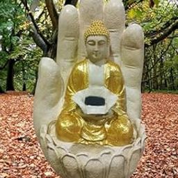 Home Decor Meditating Hand Buddha Statue Water Fountain for Home Living Room Decor Decoration Outdoor Gifting Items 30 inches / 78 cm with Lights Water Pump-image-53