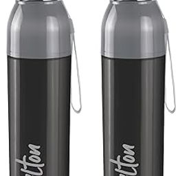 Milton Steel Convey 900 Insulated Inner Stainless Steel Water Bottle, Set of 2, 630 ml Each, Black | Leak Proof | BPA Free | Hot or Cold for Hours | Office | Gym | Hiking | Treking | Travel Bottle-image-86