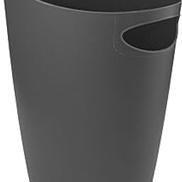 Superio Slim Bathroom Trash Can 2 Gallon Grey Plastic Small Compact Waste Basket for Bedroom, Dorm, Under Office Desk Dustbin-image-8