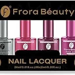 FRORA BEAUTY Premium Nail Polish Combo Set of 4pcs - 6ml each– all trending shades - (Premium Set No:-1982/4)-image-101