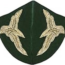 Silk Bridle Double Side Embroidery Engraved Beautifully Design Wedding Season Face Mask (GREEN)-picture-32