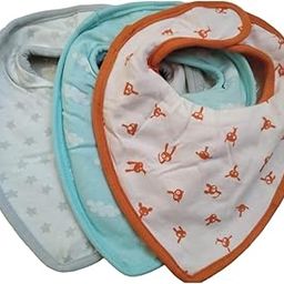 Cuckoos Multicolored Cotton Baby Bibs with Titch Button | Soft Cotton Washable for Babies Age 0 Month to 12 Years-82